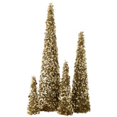 Champagnekleurige Sparkling kerstboom van J-Line van dichtbij, glinsterende takken in detail
