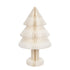 Kerstboom Vouwbaar Papier Gebroken Wit Large van J-Line, opengevouwen papieren boom van 100 cm op een eigen voet