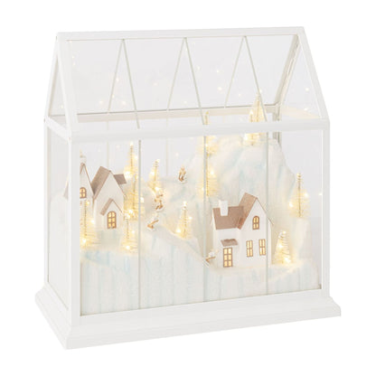 Kerstdorp Led Glas Wit/Goud Large J-Line