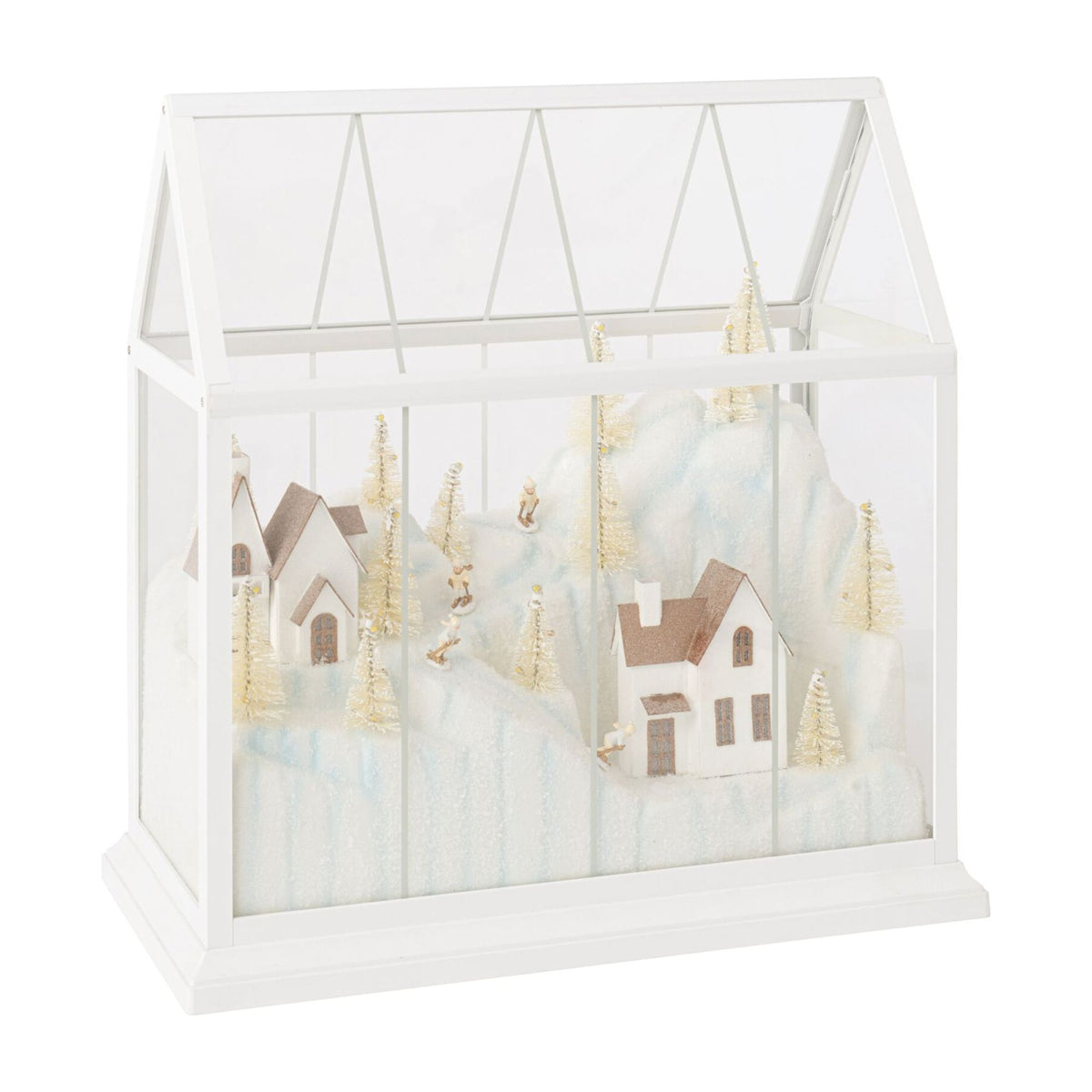 Kerstdorp Led Glas Wit/Goud Large J-Line