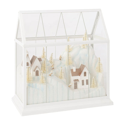 Kerstdorp Led Glas Wit/Goud Large J-Line