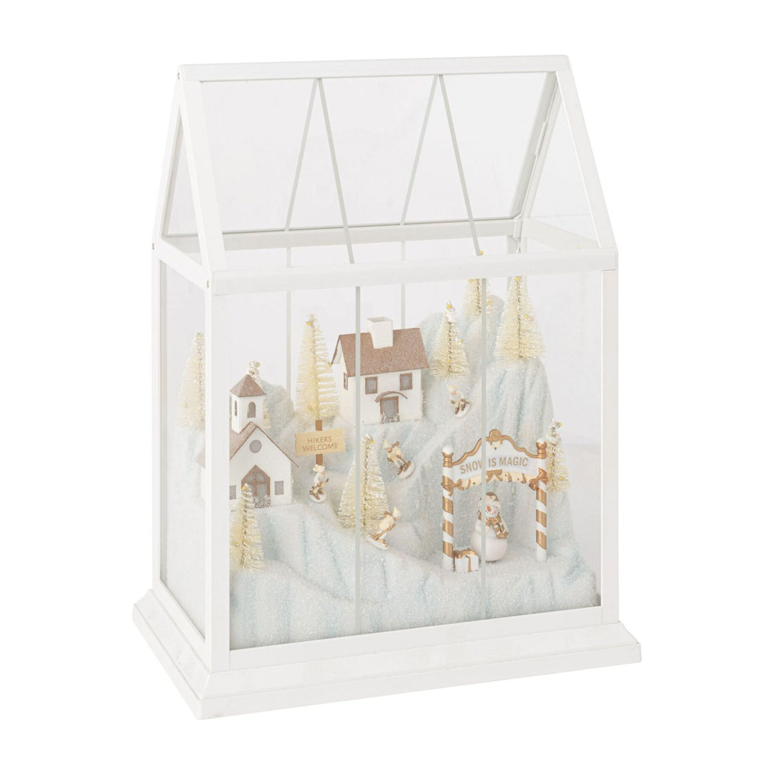 Kerstdorp Led Glas Wit/Goud Medium J-Line