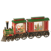 Kersttrein van J-Line met ledverlichting en muziek, 47cm lang met kerstman