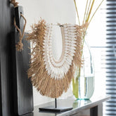 Ketting + Staander Dora Schelpen/Zeegras Wit Large , Ornament , J-Line , livinglovely.nl