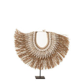 Ketting+Staander Dora Schelpen/Zeegrass Wit Small , Ornament , J-Line , livinglovely.nl