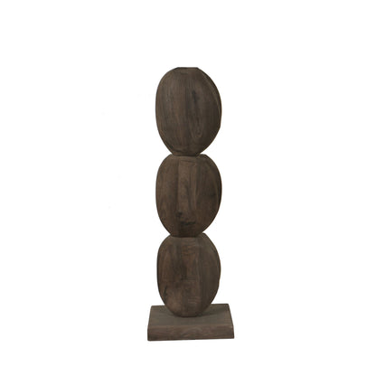 Kodey Brown Mango Wood Circle Shaped Statue PTMD - Beeld - PTMD - livinglovely.nl