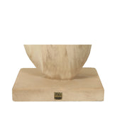 Kodey Natural Mango Wood Circle Shaped Statue PTMD - Beeld - PTMD - livinglovely.nl