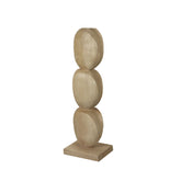 Kodey Natural Mango Wood Circle Shaped Statue PTMD - Beeld - PTMD - livinglovely.nl
