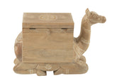 Koffer Kameel Mango Hout Naturel/Wit - Decoratie - J-Line - livinglovely.nl