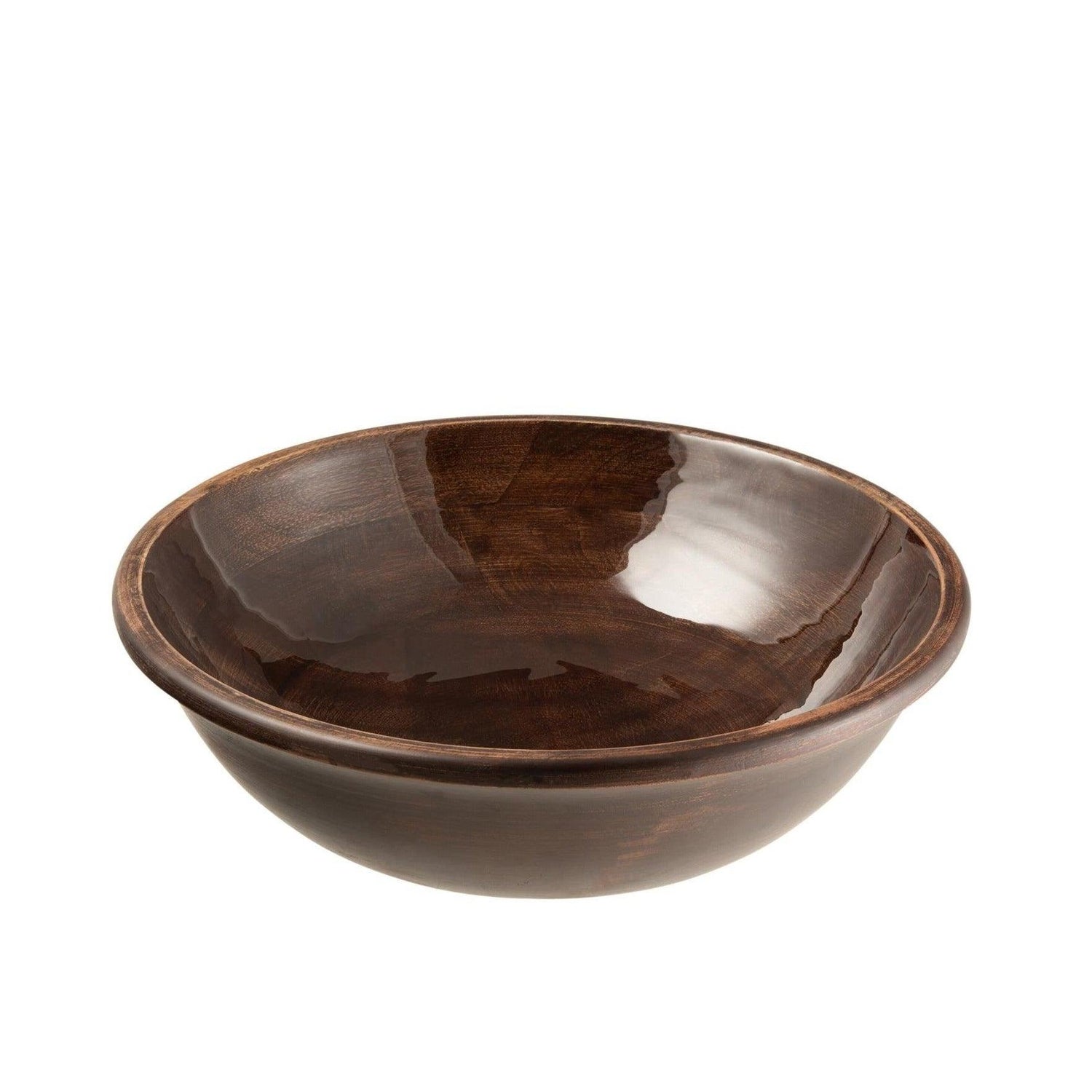 Kom Laag Mango Hout Bruin Small , Kom , J-Line , livinglovely.nl