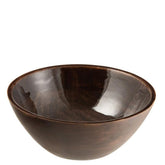 Kom Mango Hout Bruin Large , Kom , J-Line , livinglovely.nl