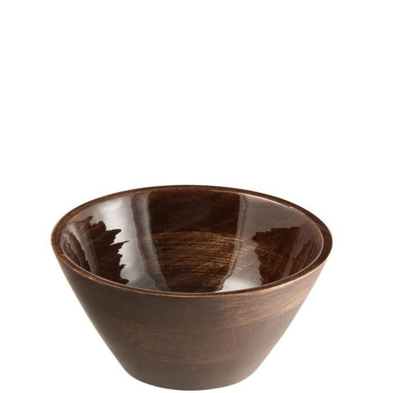 Kom Mango Hout Bruin Medium , Kom , J-Line , livinglovely.nl