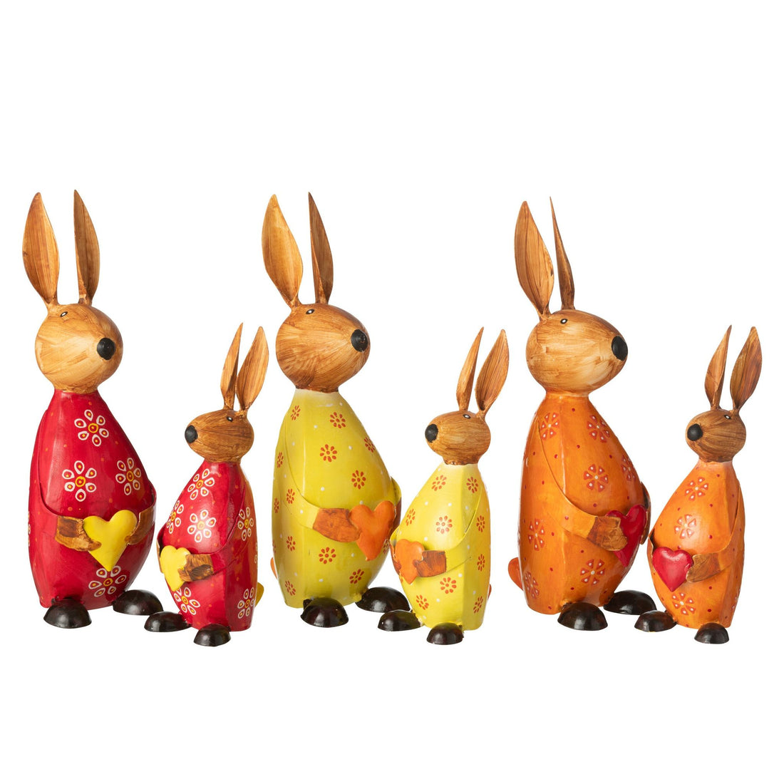 Konijn Met Hart Ijzer Mix Large Assortiment Van 3 J-Line