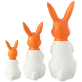 Konijnen Buiten Mgo Wit/Oranje Set van 3 - Buiten-divers - J-Line - livinglovely.nl