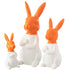 Konijnen Buiten Mgo Wit/Oranje Set van 3 - Buiten-divers - J-Line - livinglovely.nl