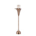 Kourtney Bronze Casted Alu Stormlight Flower L van PTMD, bronskleurig windlicht in bloemvorm op witte achtergrond