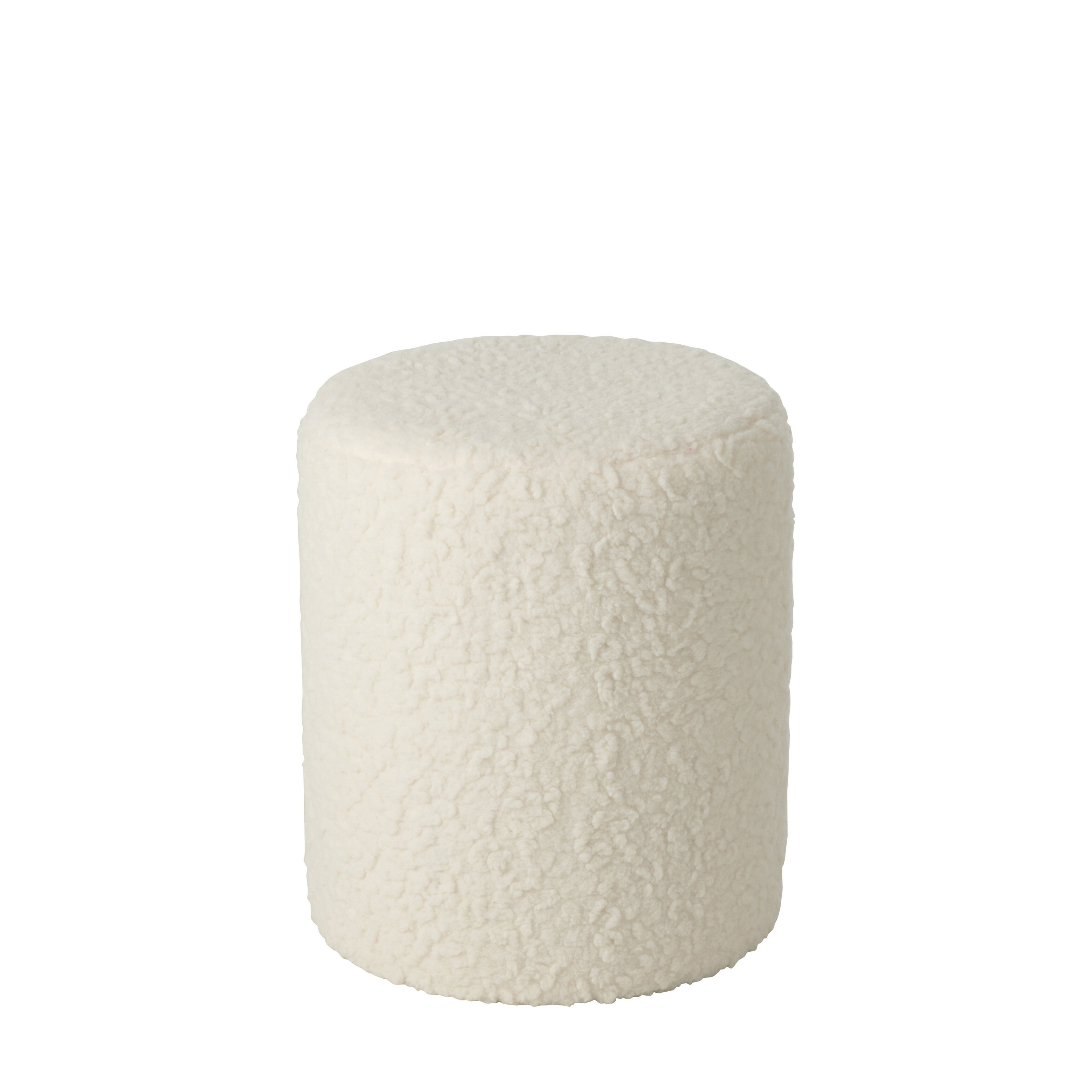 Kruk Bont Mdf Wit - Kruk - J-Line - livinglovely.nl