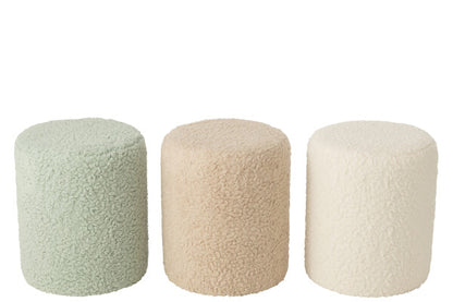 Kruk Bont Mdf Wit - Kruk - J-Line - livinglovely.nl