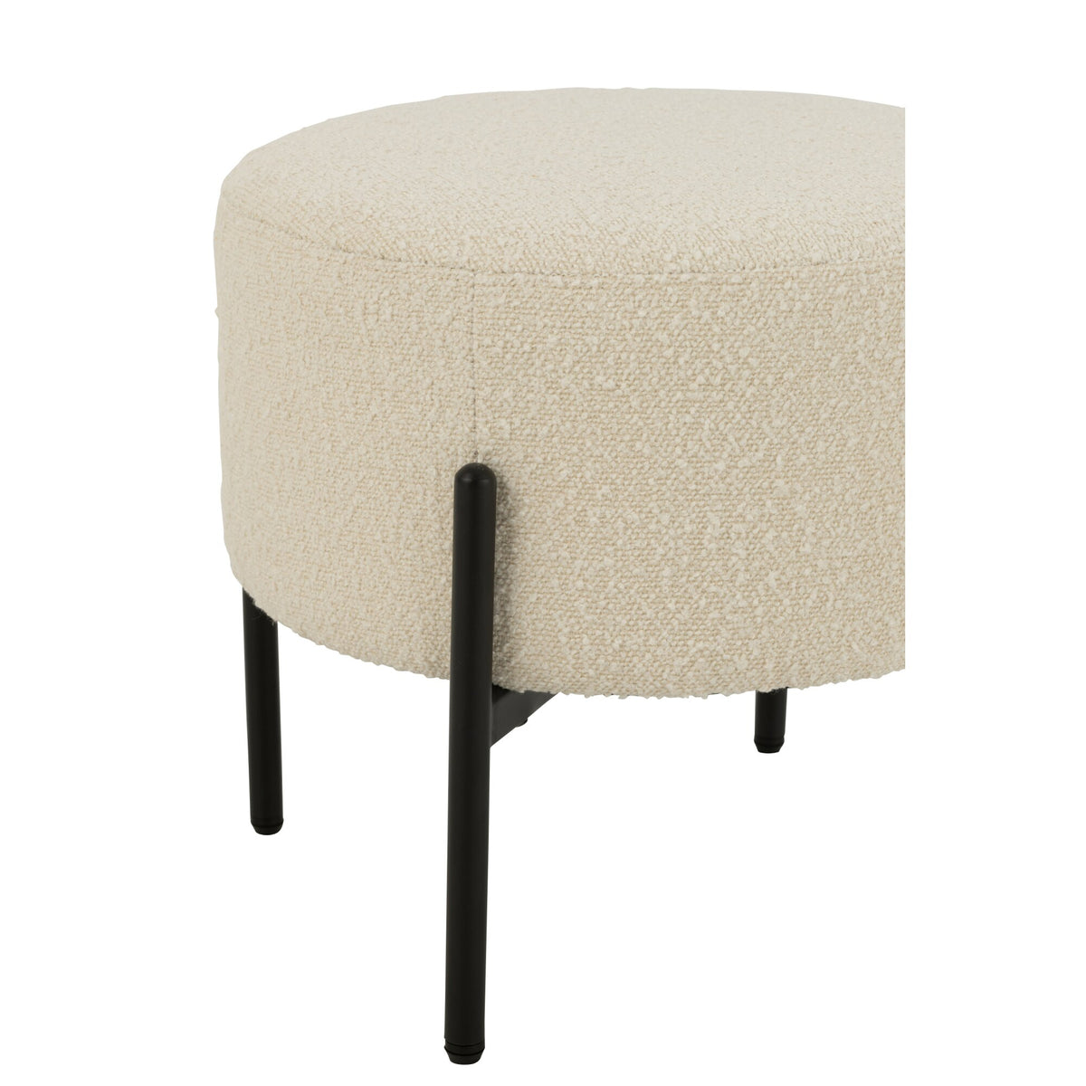 Kruk Boucle Multiplex/Polyester Wit/Zwart J-Line