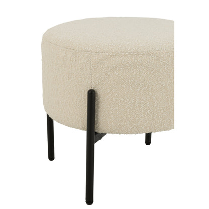 Kruk Boucle Multiplex/Polyester Wit/Zwart J-Line