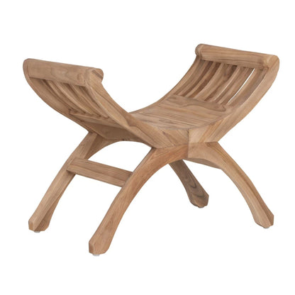 Kruk Cleopatra Small van rustiek teakhout in naturel van MUST Living
