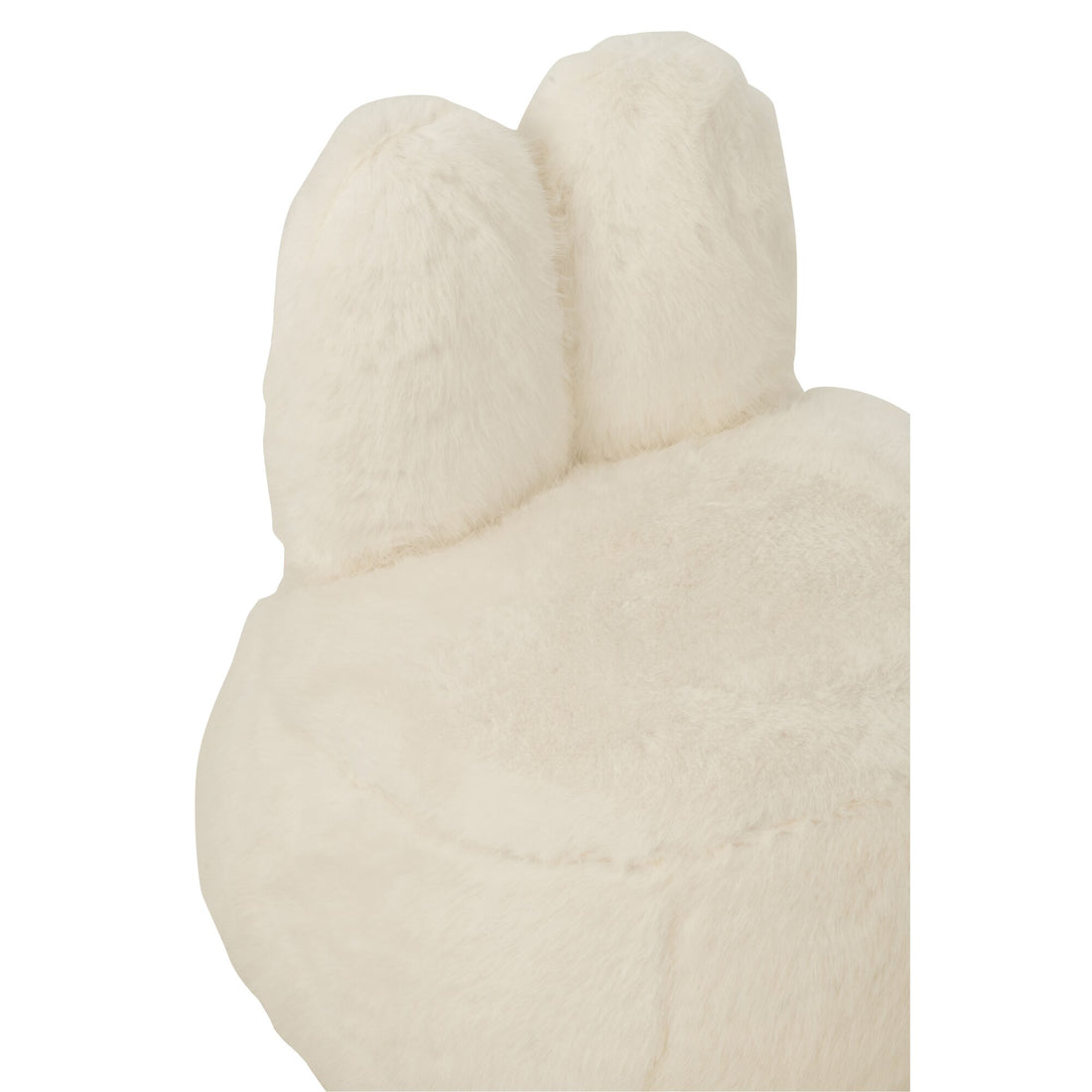 Kruk Fur With Bunny Ears Hout Wit J-Line