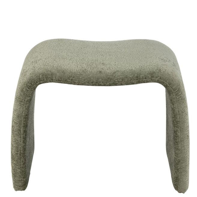 Kruk N Shape Textiel Muntgroen - Kruk - J-Line - livinglovely.nl