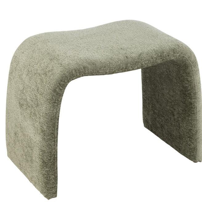 Kruk N Shape Textiel Muntgroen - Kruk - J-Line - livinglovely.nl