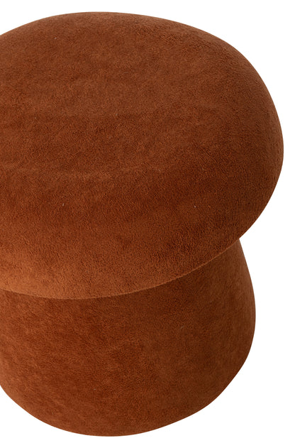 Kruk Paddenstoel Mdf Terracotta Small - Kruk - J-Line - livinglovely.nl