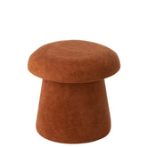 Kruk Paddenstoel Mdf Terracotta Small - Kruk - J-Line - livinglovely.nl