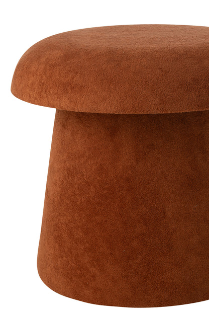 Kruk Paddenstoel Mdf Terracotta Small - Kruk - J-Line - livinglovely.nl