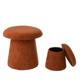 Kruk Paddenstoel Terracotta Set van 2 - Kruk - J-Line - livinglovely.nl