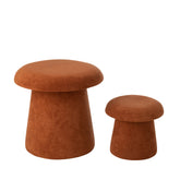 Kruk Paddenstoel Terracotta Set van 2 - Kruk - J-Line - livinglovely.nl