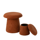 Kruk Paddenstoel Terracotta Set van 2 - Kruk - J-Line - livinglovely.nl
