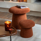 Kruk Paddenstoel Terracotta Set van 2 - Kruk - J-Line - livinglovely.nl