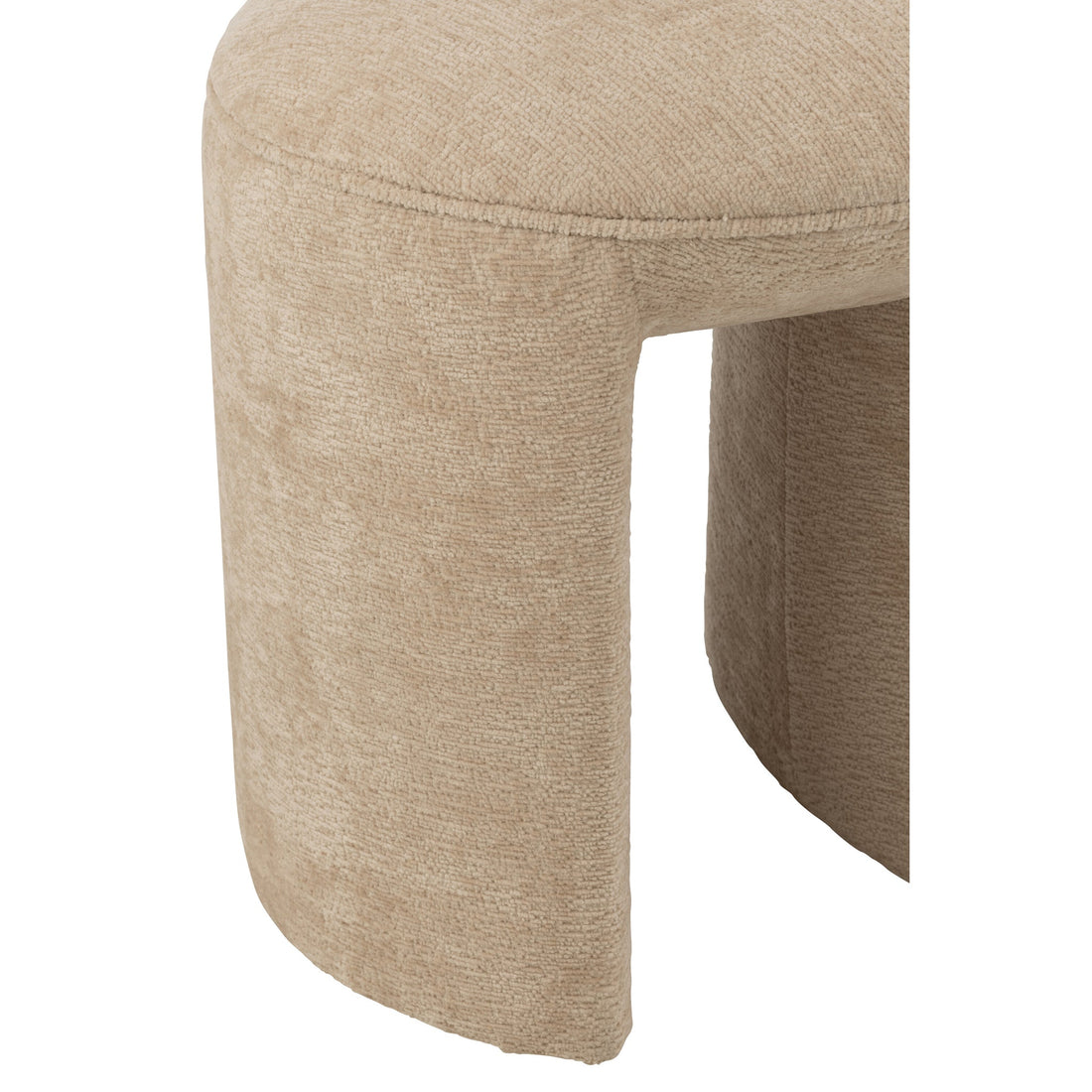 Kruk Rond Textiel Beige J-Line