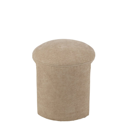 Kruk Rond Textiel Beige J-Line