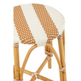 Kruk Rotan Beige/Wit Large - Barkruk - J-Line - livinglovely.nl
