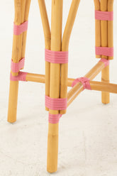Kruk Rotan Roze Large - Barkruk - J-Line - livinglovely.nl