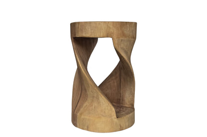 Kruk van massief suar hout, B29cm x D29cm x H45cm
