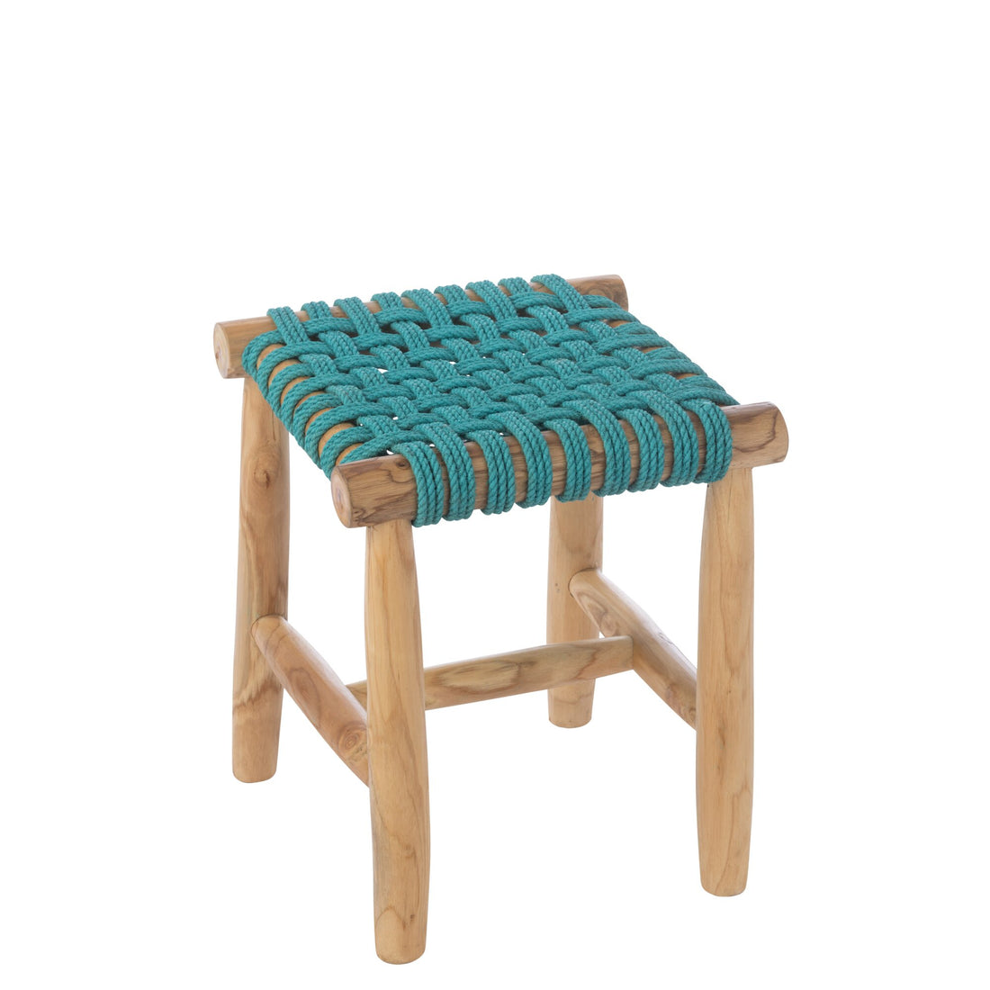 Kruk Teak Hout Turquoise J-Line