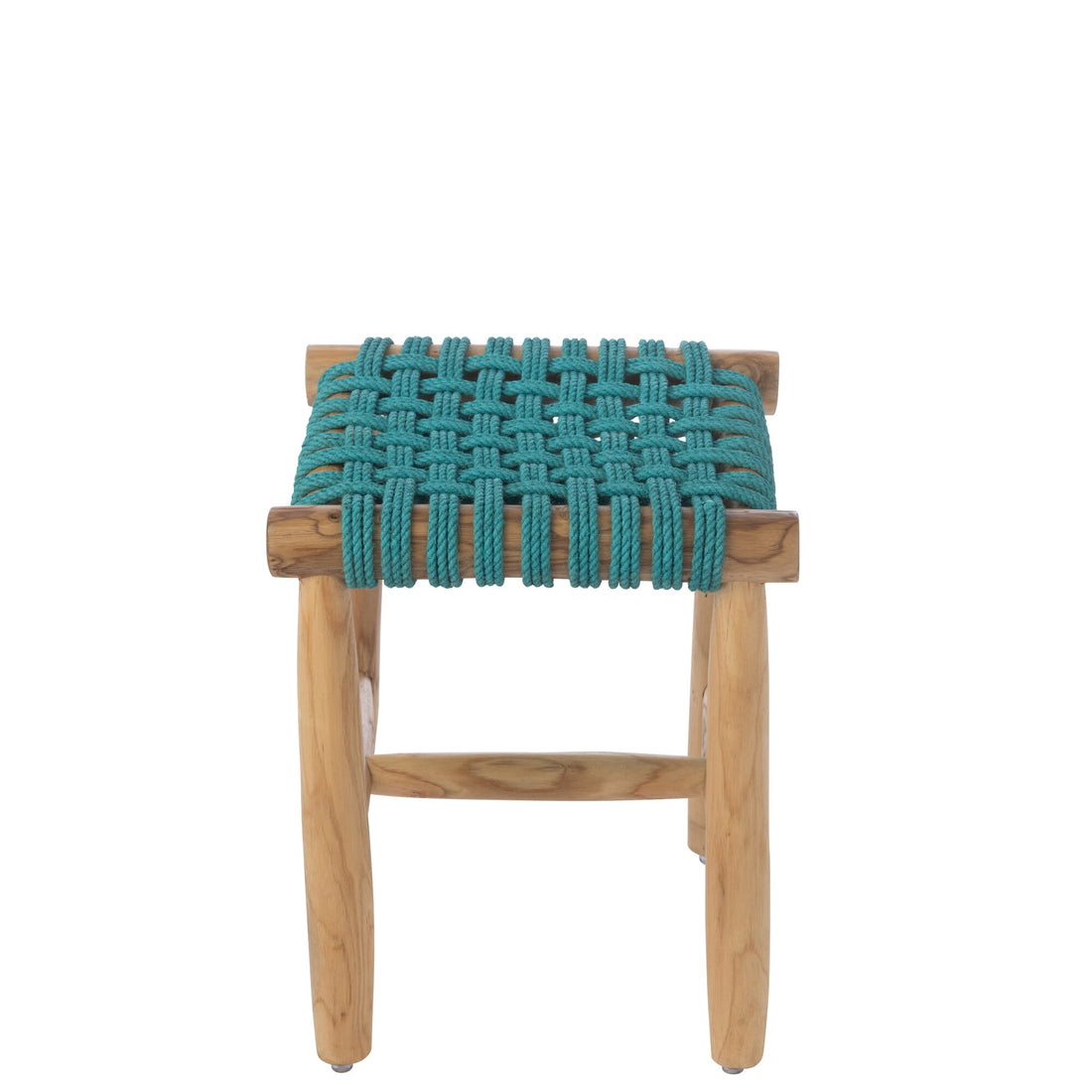 Kruk Teak Hout Turquoise J-Line