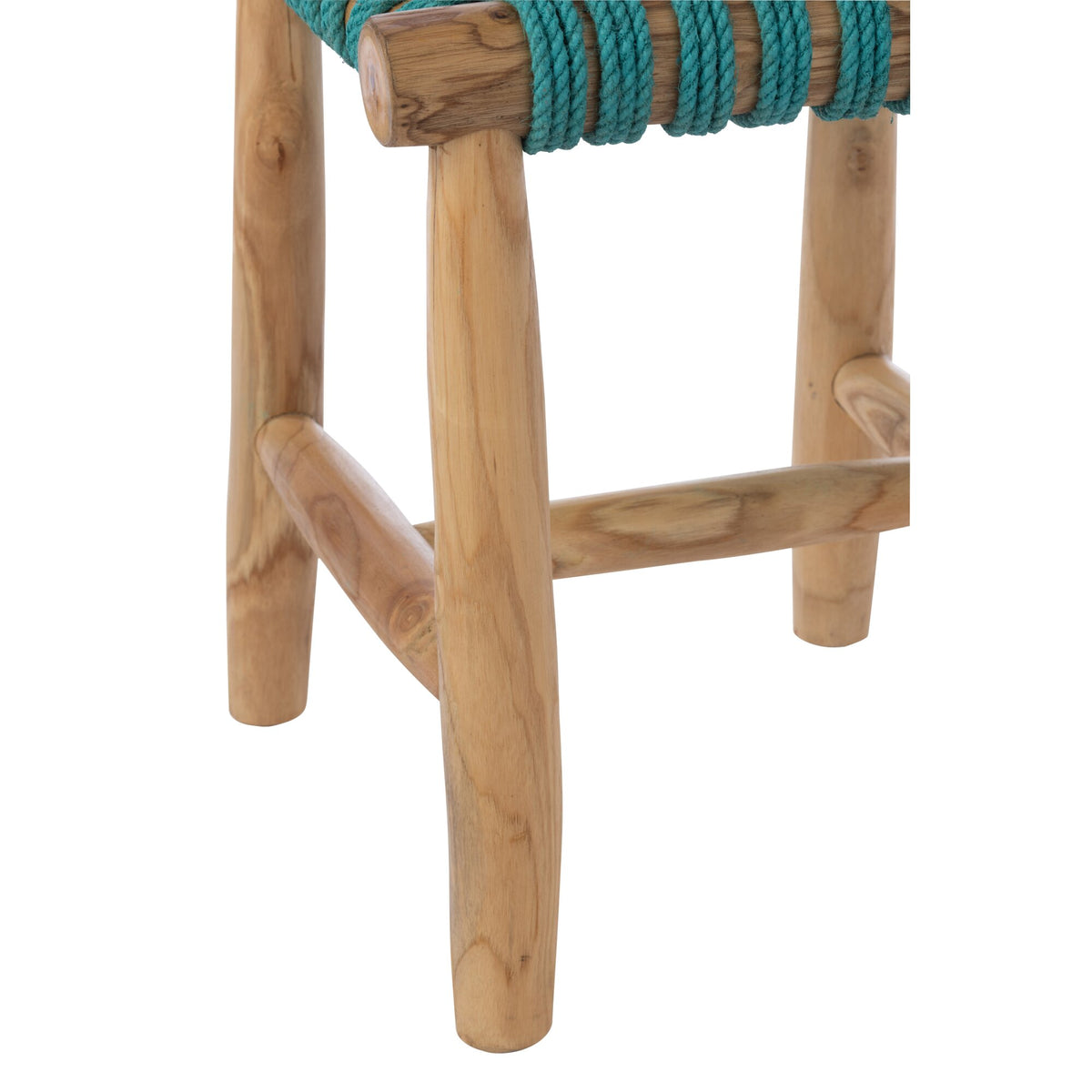 Kruk Teak Hout Turquoise J-Line