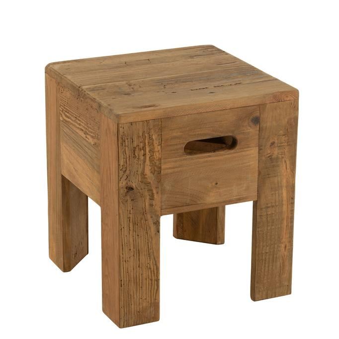 Kruk Will Dennenhout Bruin - Kruk - J-Line - livinglovely.nl