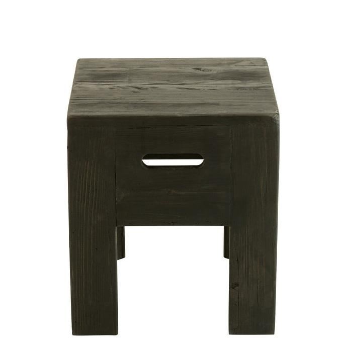 Kruk Will Dennenhout Zwart - Kruk - J-Line - livinglovely.nl