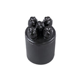 Krystine Black Round Ceramic Pot With Tulips Top PTMD - Keukenaccessoire - PTMD - livinglovely.nl
