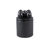 Krystine Black Round Ceramic Pot With Tulips Top PTMD - Keukenaccessoire - PTMD - livinglovely.nl