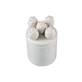 Krystine Cream Round Ceramic Pot With Tulips Top PTMD - Keukenaccessoire - PTMD - livinglovely.nl