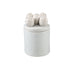 Krystine Cream Round Ceramic Pot With Tulips Top PTMD - Keukenaccessoire - PTMD - livinglovely.nl