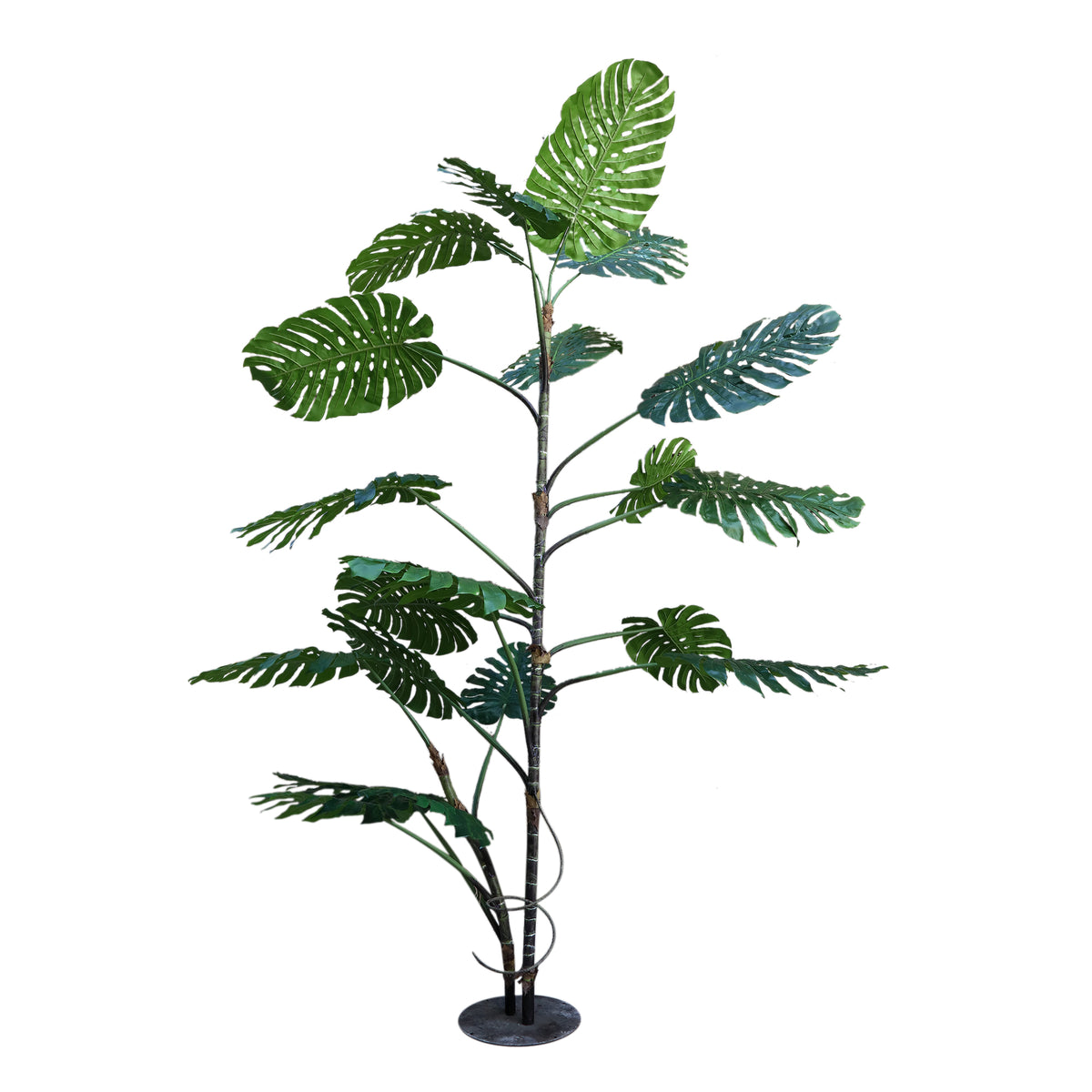 Grote kunstboom monstera van PTMD in groen, 420 cm hoog